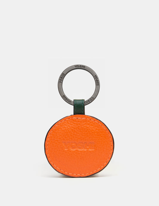 Jack O' Lantern Halloween Leather Keyring