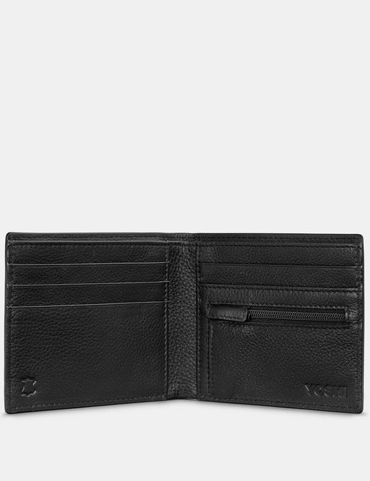 Lightning Bolt Black Leather Wallet