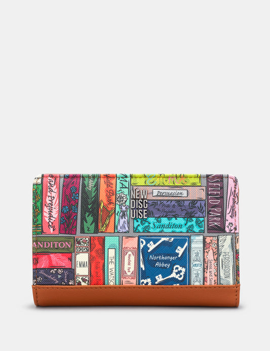 Jane Austen Library Flap Over Purse