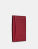 Cherry Red Leather Card Holder with ID Window