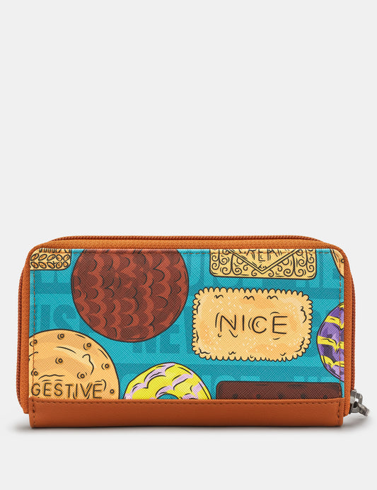 Biscuit Selection Zip Round Purse
