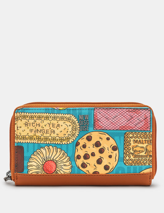 Biscuit Selection Zip Round Purse