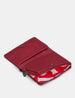 Jackson Flap Over Cherry Red Leather Purse