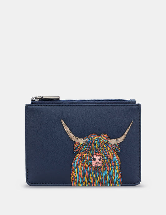 Highland Cow Zip Top Purse