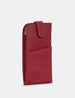 Chilton Cherry Red Leather Glasses Case with Tab