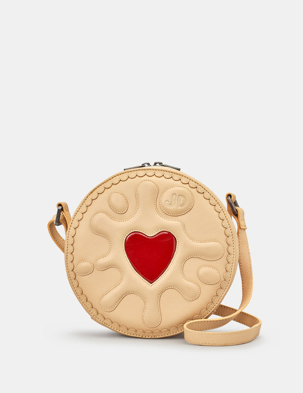 Jammie Dodger Biscuit Leather Across Body Bag