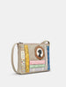 Jane Austen Bookworm Warm Grey Leather Cross Body Bag