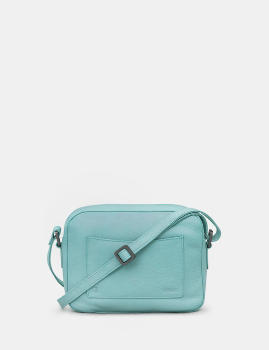 Belmont Duck Egg Leather Camera Bag