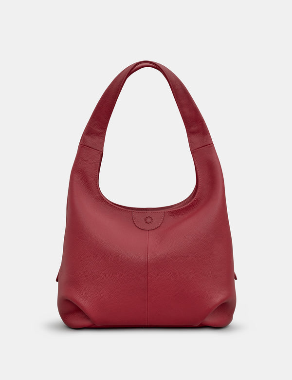 Meehan Cherry Red Leather Shoulder Bag