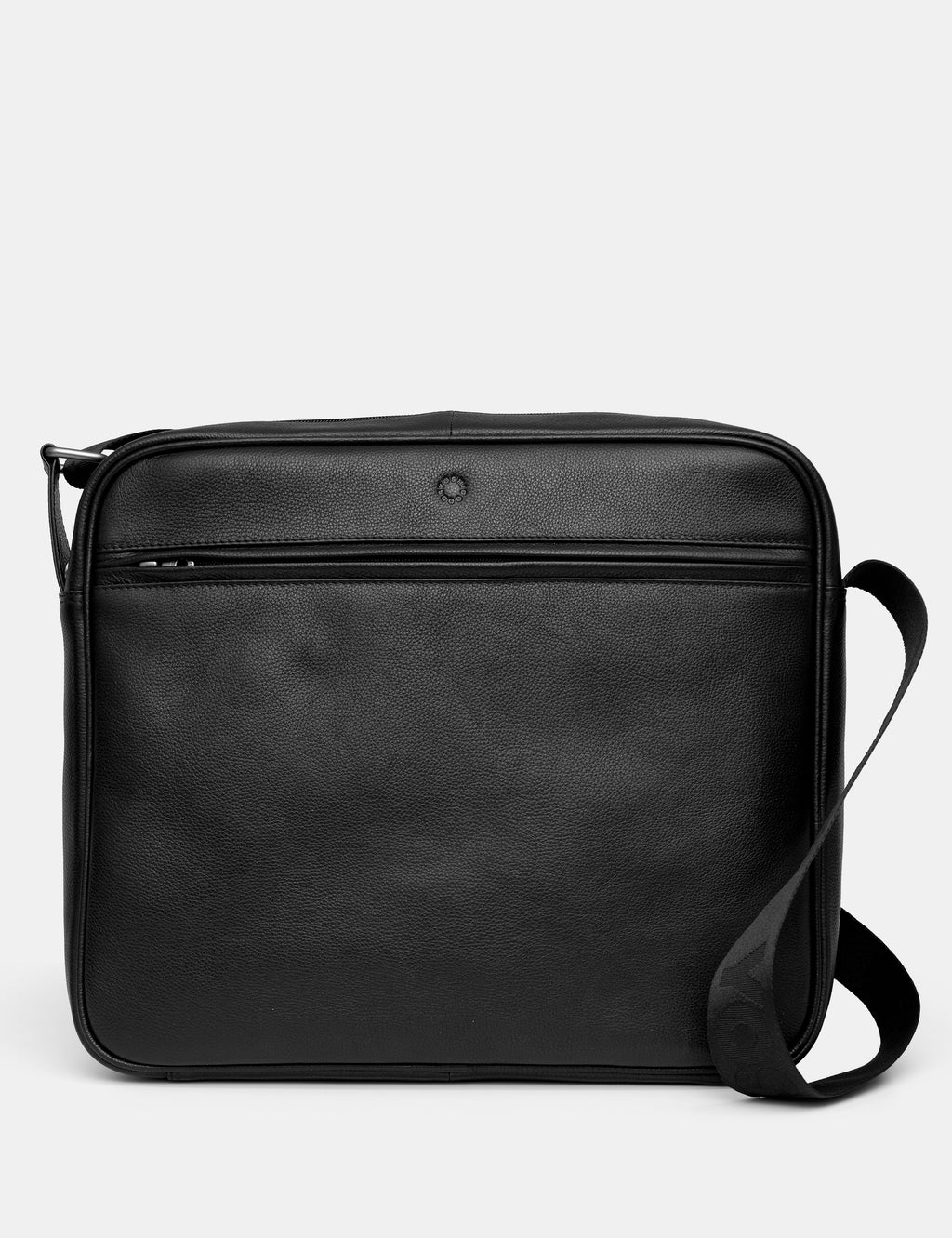 Ridgewood Black Leather Messenger Bag