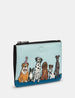 Party Dogs Zip Top Leather Purse