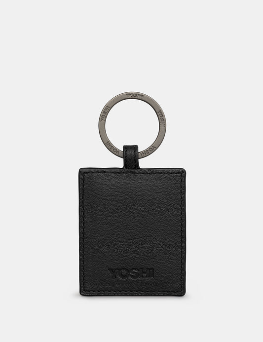 Vegan Leather Bookworm Black Keyring